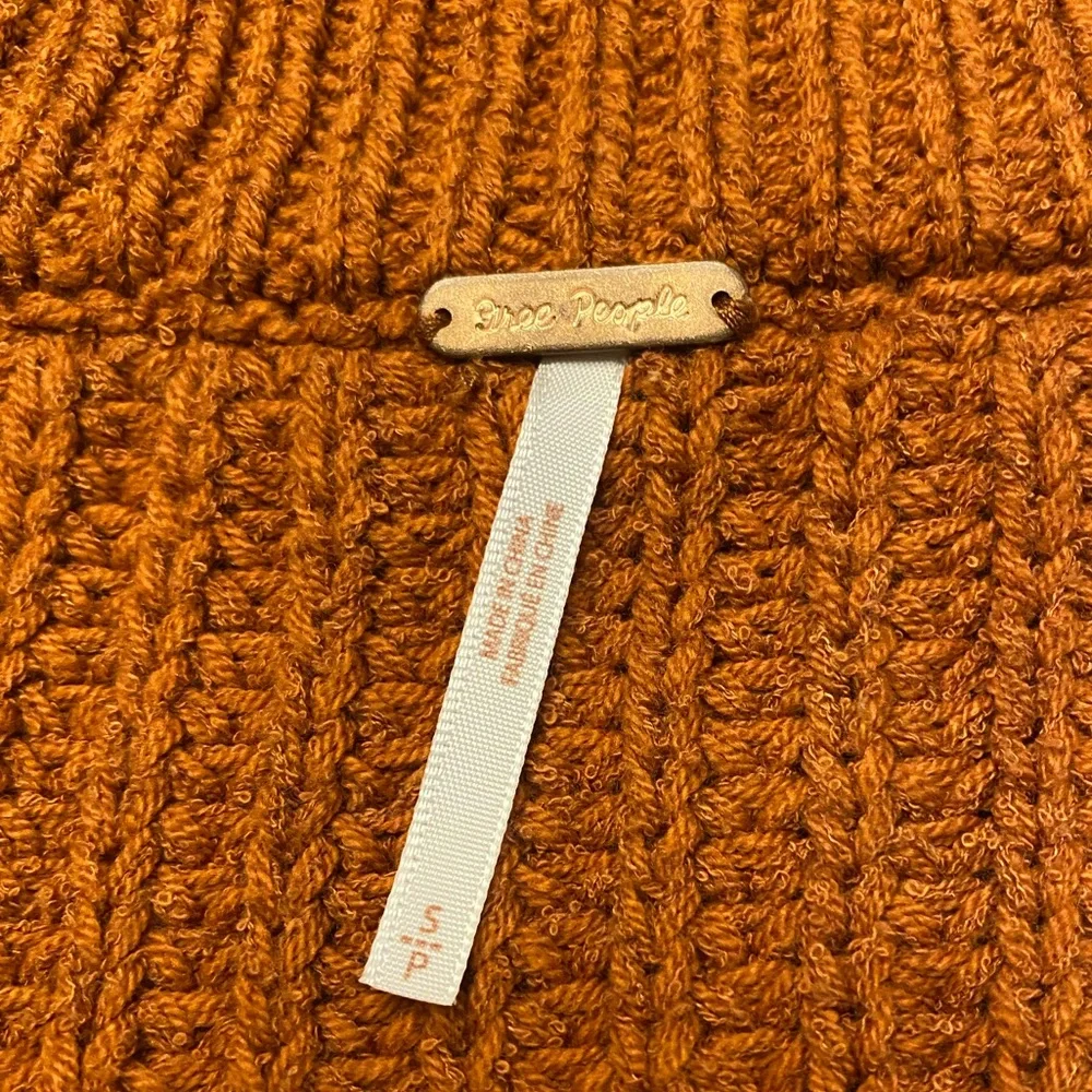 Free People Rust Clyde Oversized Sleeveless Sweater